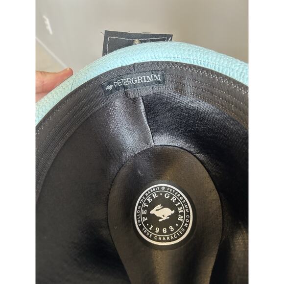PETER GRIMM Light Blue Depp Mens Fedora Hat Turquoise Dad Miami New With Tags - Picture 5 of 10
